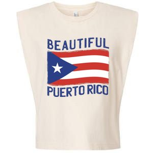 Beautiful Puerto Rico Flag Garment-Dyed Women's Muscle Tee