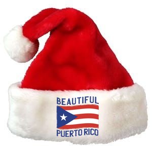 Beautiful Puerto Rico Flag Premium Christmas Santa Hat