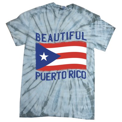 Beautiful Puerto Rico Flag Tie-Dye T-Shirt