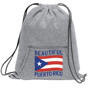 Beautiful Puerto Rico Flag Sweatshirt Cinch Pack Bag