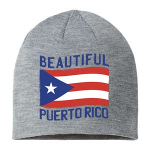 Beautiful Puerto Rico Flag Sustainable Beanie