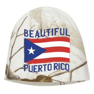 Beautiful Puerto Rico Flag Kati - Camo Knit Beanie