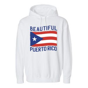 Beautiful Puerto Rico Flag Garment-Dyed Fleece Hoodie