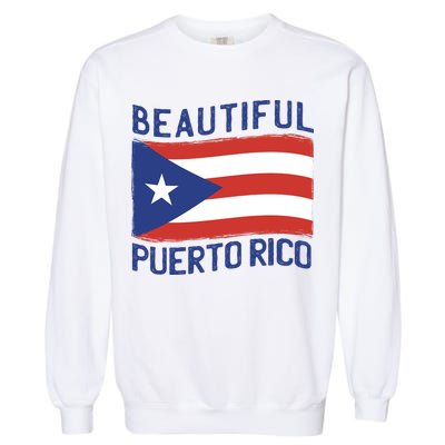 Beautiful Puerto Rico Flag Garment-Dyed Sweatshirt