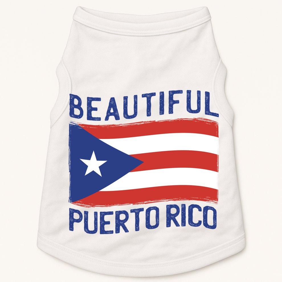 Beautiful Puerto Rico Flag Doggie Tank