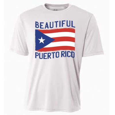 Beautiful Puerto Rico Flag Cooling Performance Crew T-Shirt