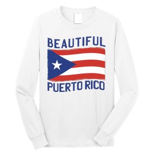 Beautiful Puerto Rico Flag Long Sleeve Shirt