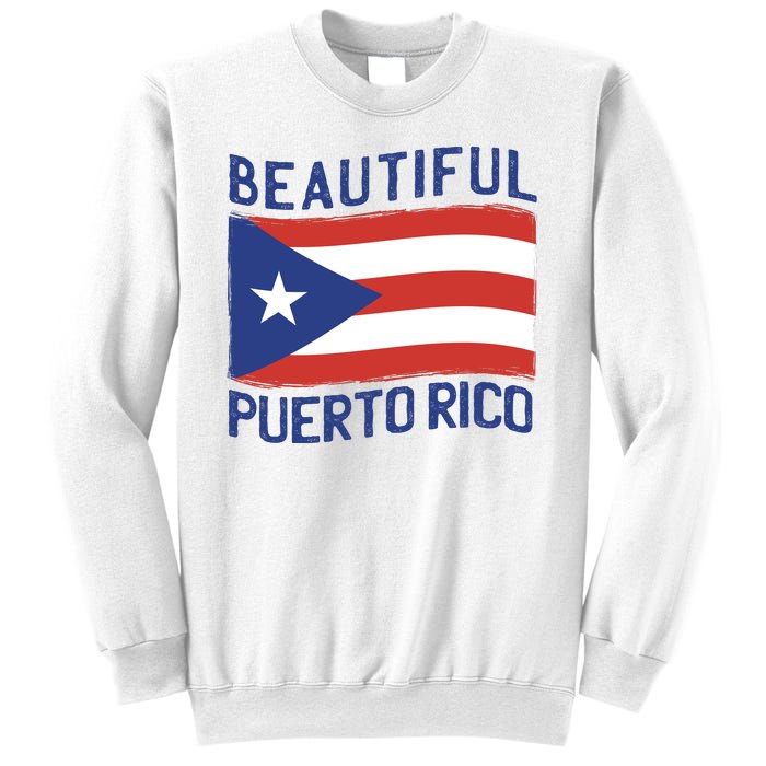 Beautiful Puerto Rico Flag Sweatshirt