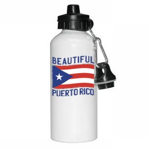 Beautiful Puerto Rico Flag Aluminum Water Bottle