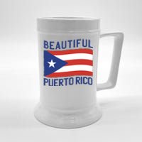 Beautiful Puerto Rico Flag Beer Stein