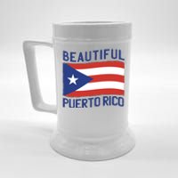 Beautiful Puerto Rico Flag Beer Stein