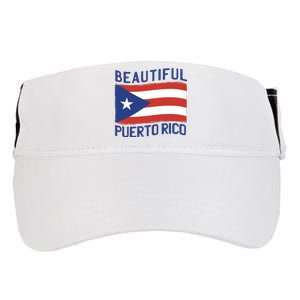 Beautiful Puerto Rico Flag Adult Drive Performance Visor