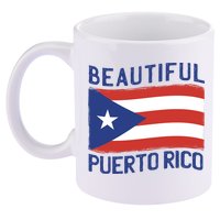 Beautiful Puerto Rico Flag 11oz C Handle Ceramic Mug