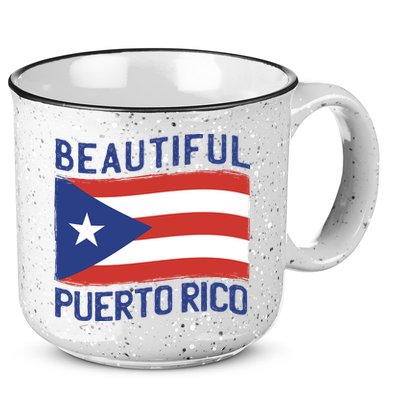Beautiful Puerto Rico Flag 15oz Campfire Ceramic Mug