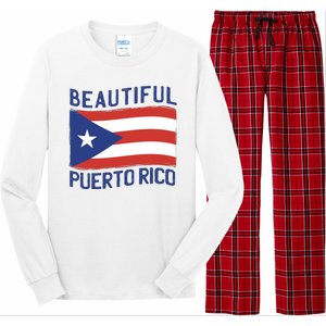 Beautiful Puerto Rico Flag Long Sleeve Pajama Set