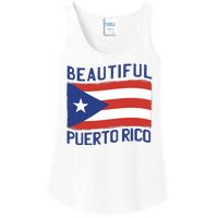 Beautiful Puerto Rico Flag Ladies Essential Tank