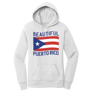 Beautiful Puerto Rico Flag Women's Pullover Hoodie