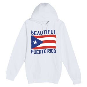 Beautiful Puerto Rico Flag Premium Pullover Hoodie