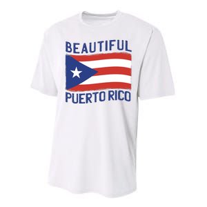 Beautiful Puerto Rico Flag Performance Sprint T-Shirt