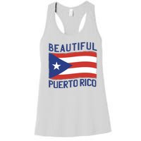 Beautiful Puerto Rico Flag Women's Racerback Tank