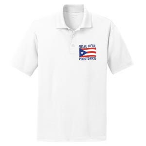 Beautiful Puerto Rico Flag PosiCharge RacerMesh Polo