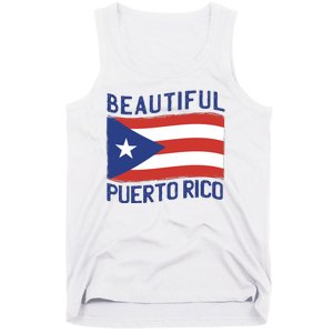 Beautiful Puerto Rico Flag Tank Top