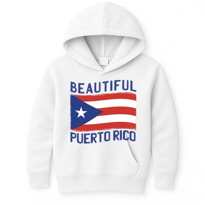 Beautiful Puerto Rico Flag Kids Hoodie