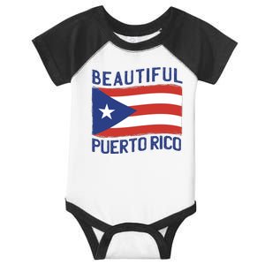 Beautiful Puerto Rico Flag Infant Baby Jersey Bodysuit