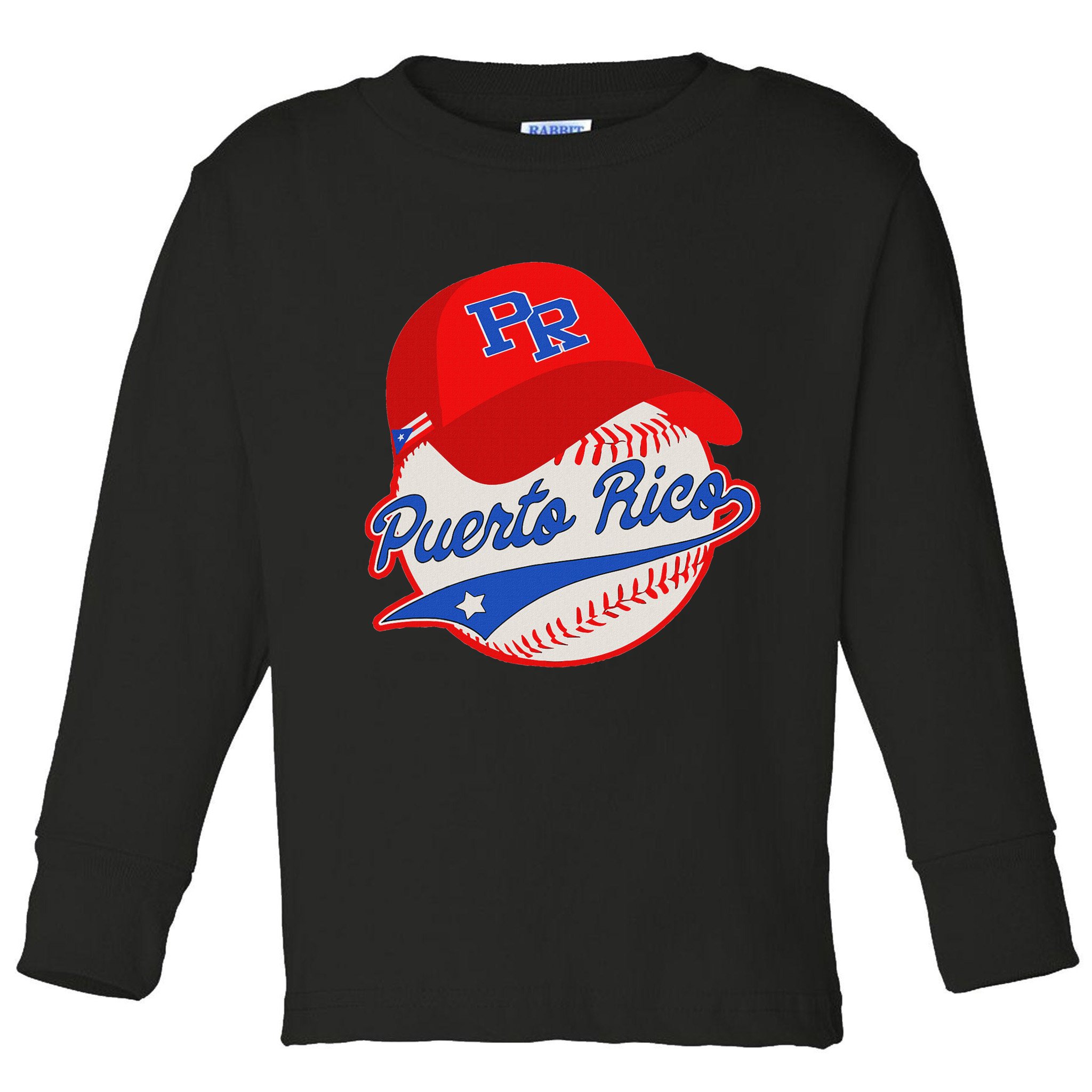 Boricua Puerto Rican Puerto Rico Baseball Toddler Long Sleeve Shirt