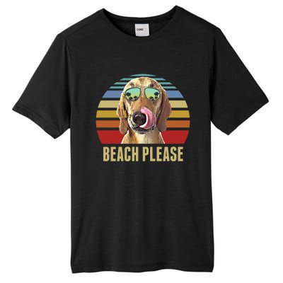 Beach Please Redbone Coonhound Dog Funny Summer Cool Gift Tall Fusion ChromaSoft Performance T-Shirt