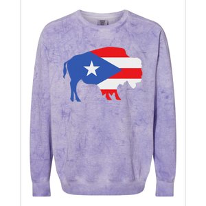 Buffalo Puerto Rico Buffalo New York Puerto Rican Colorblast Crewneck Sweatshirt