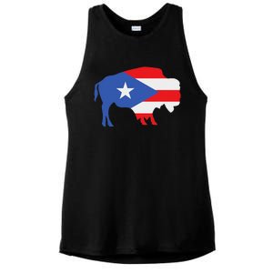 Buffalo Puerto Rico Buffalo New York Puerto Rican Ladies PosiCharge Tri-Blend Wicking Tank