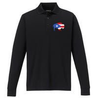 Buffalo Puerto Rico Buffalo New York Puerto Rican Performance Long Sleeve Polo