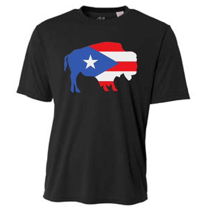 Buffalo Puerto Rico Buffalo New York Puerto Rican Cooling Performance Crew T-Shirt