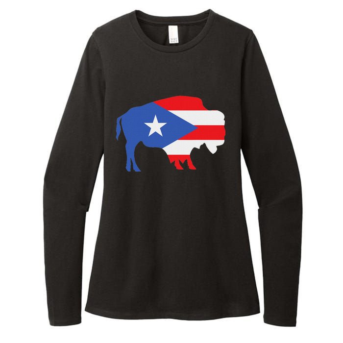 Buffalo Puerto Rico Buffalo New York Puerto Rican Womens CVC Long Sleeve Shirt