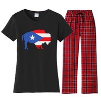 Buffalo Puerto Rico Buffalo New York Puerto Rican Women's Flannel Pajama Set