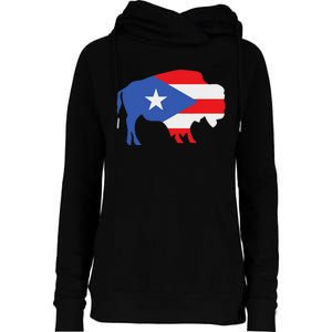 Buffalo Puerto Rico Buffalo New York Puerto Rican Womens Funnel Neck Pullover Hood