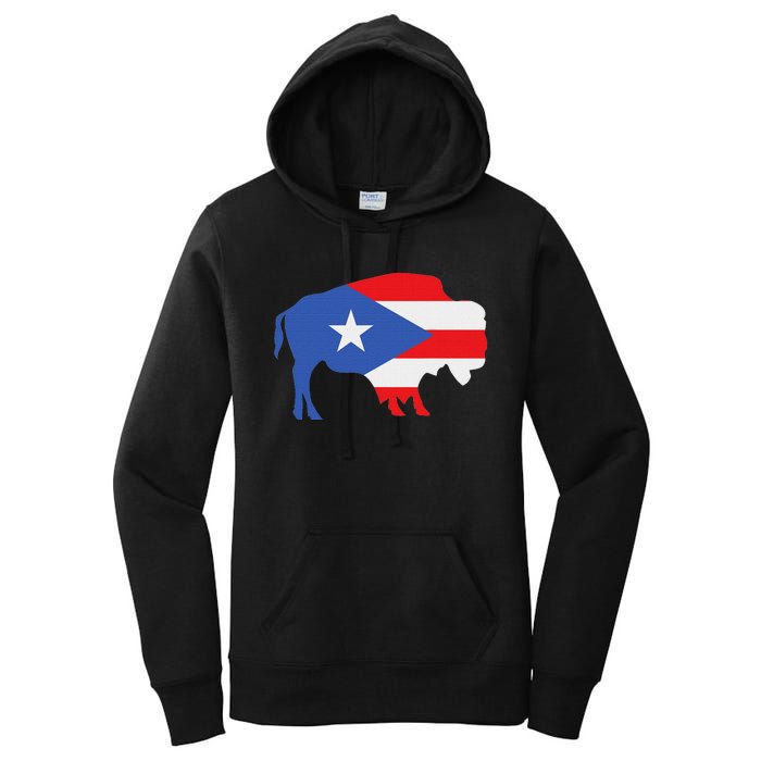 Buffalo Puerto Rico Buffalo New York Puerto Rican Women's Pullover Hoodie