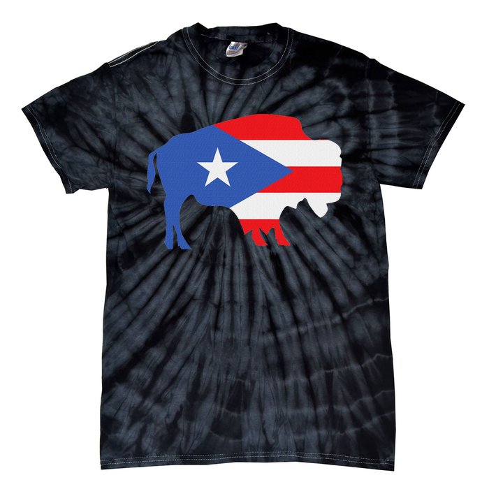 Buffalo Puerto Rico Buffalo New York Puerto Rican Tie-Dye T-Shirt