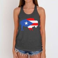 Buffalo Puerto Rico Buffalo New York Puerto Rican Women's Knotted Racerback Tank