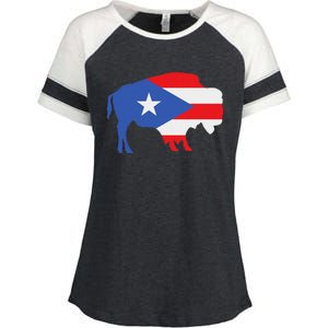 Buffalo Puerto Rico Buffalo New York Puerto Rican Enza Ladies Jersey Colorblock Tee