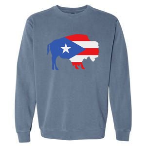 Buffalo Puerto Rico Buffalo New York Puerto Rican Garment-Dyed Sweatshirt