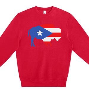 Buffalo Puerto Rico Buffalo New York Puerto Rican Premium Crewneck Sweatshirt