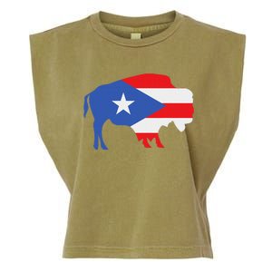 Buffalo Puerto Rico Buffalo New York Puerto Rican Garment-Dyed Women's Muscle Tee