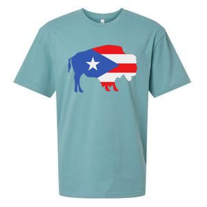 Buffalo Puerto Rico Buffalo New York Puerto Rican Sueded Cloud Jersey T-Shirt