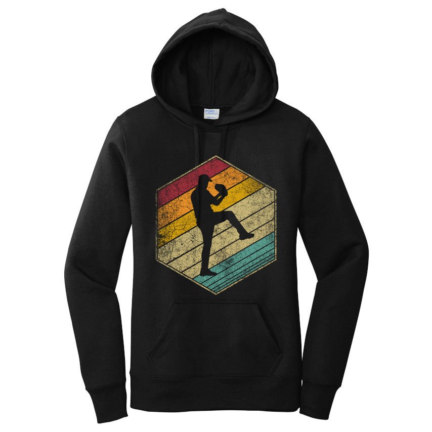 Baseball Pitcher Retro Vintage 70s 80s 90s Gift Cute Gift Women's Pullover Hoodie