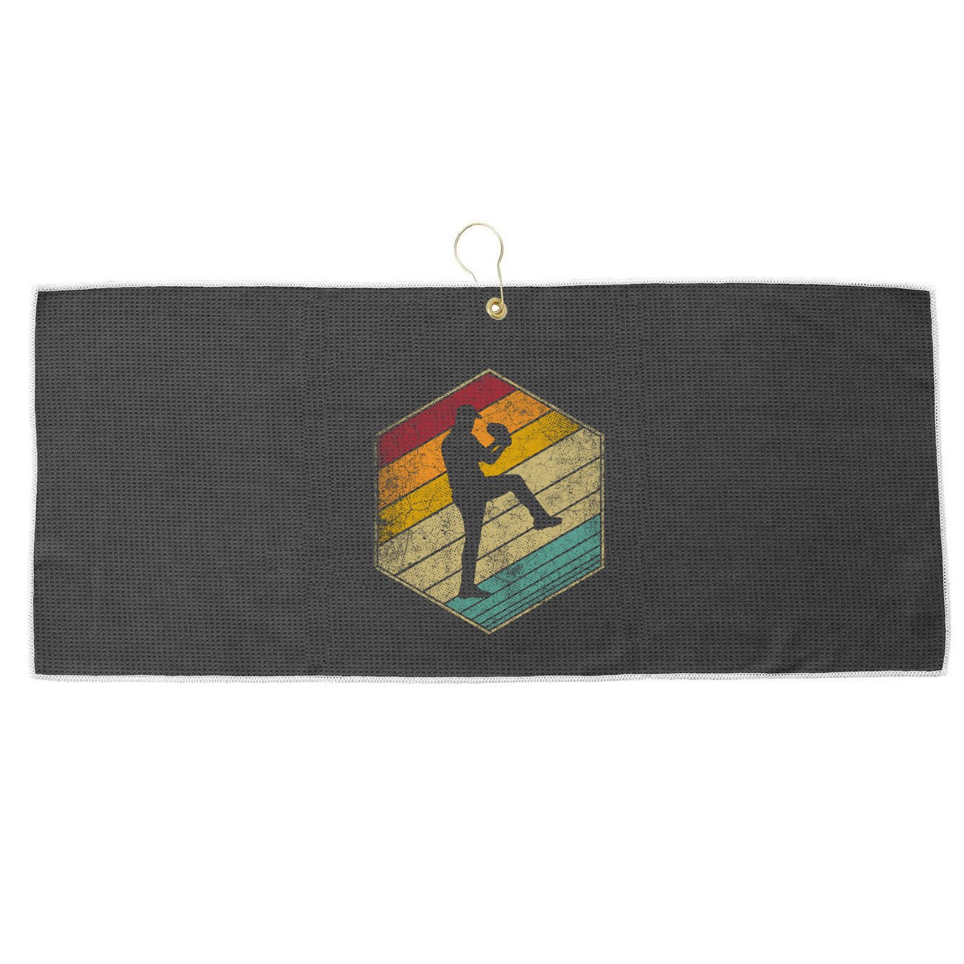 Baseball Pitcher Retro Vintage 70s 80s 90s Gift Cute Gift Large Microfiber Waffle Golf Towel