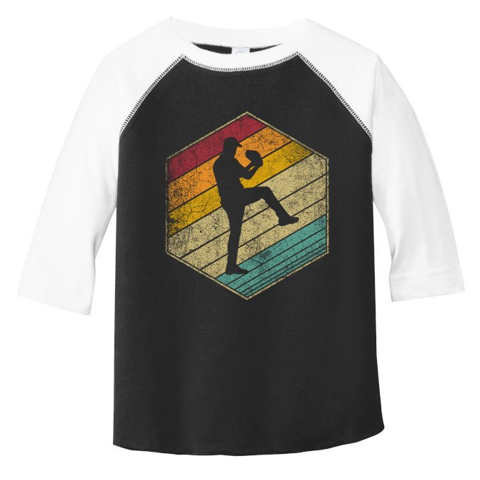 Baseball Pitcher Retro Vintage 70s 80s 90s Gift Cute Gift Toddler Fine Jersey T-Shirt