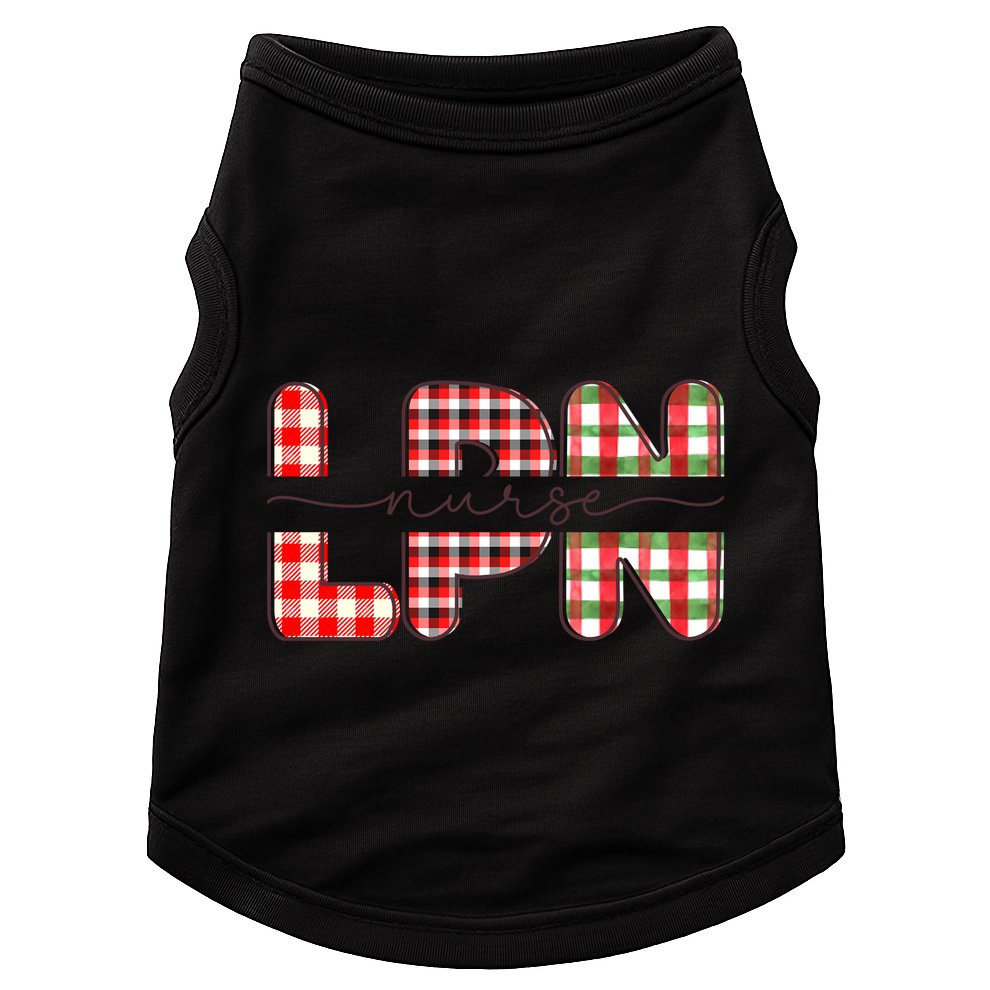 Buffalo Plaid Rn Nurse Graphic Doggie Tank