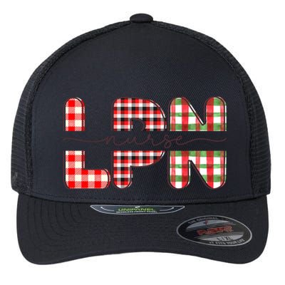 Buffalo Plaid Rn Nurse Graphic Flexfit Unipanel Trucker Cap